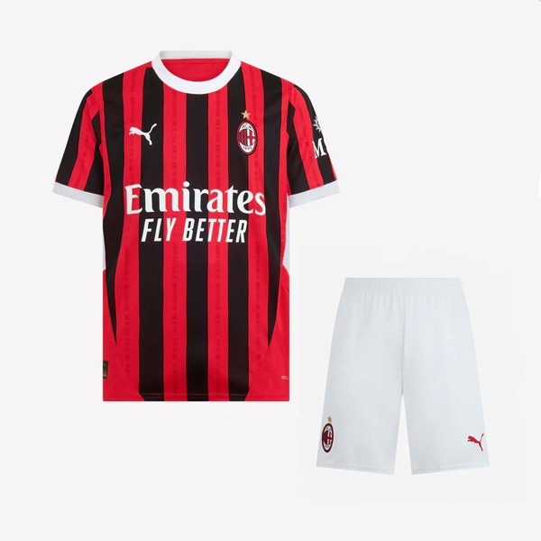 Camiseta AC Milan Primera equipo Niño 2024-25 Blanco